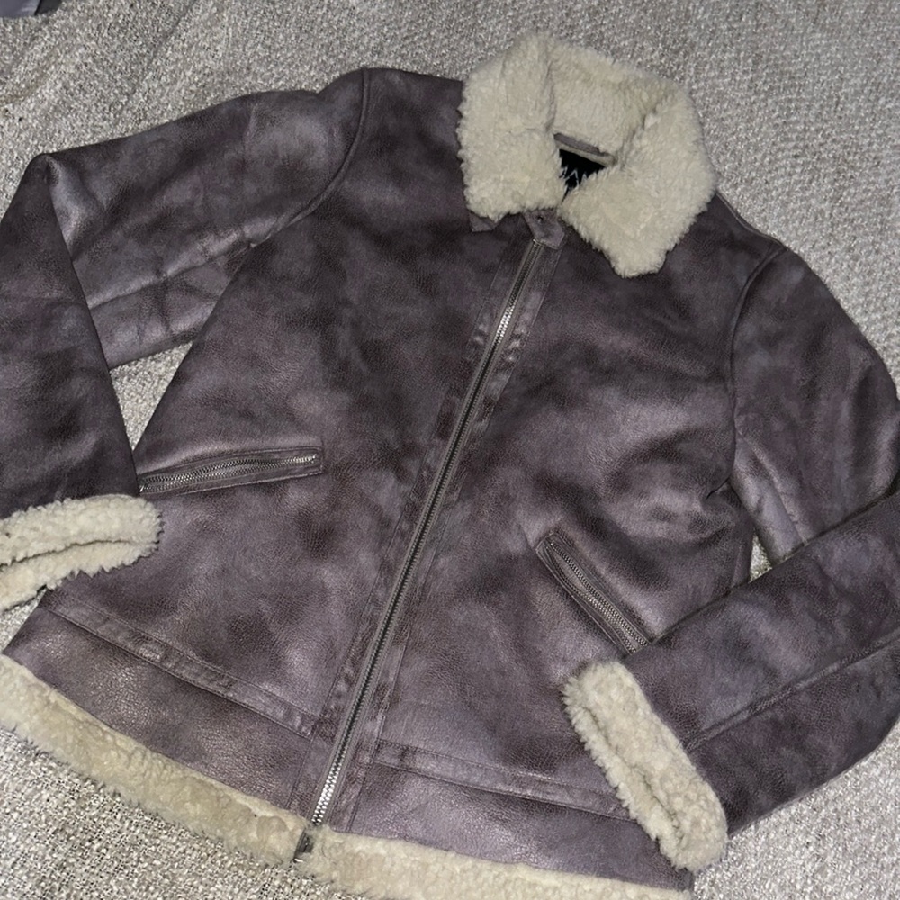 Boohoo shearling men’s coat